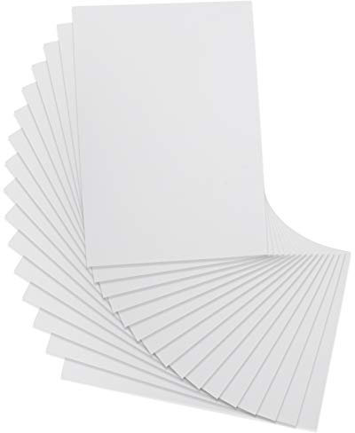 ASelected Lot de 16 Carton Plume A3, Carton Mousse 5 mm Épaisseur, Panneaux d'Affichage Sans Acide de Mousse Polystyrène, Foam Board 297 × 420, pour Publicité, Présentations, Expositions d'Art