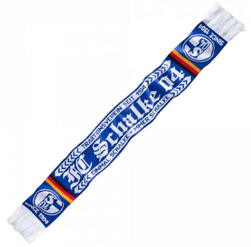FC Schalke 04 Schal - Tradition - Fanschal Strickschal S04 - plus Lesezeichen I love Gelsenkirchen
