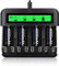 CITYORK Rechargeable C Batteries (4 Pack 5000mAh) and 8 Bay LCD Rechargeable Battery Charger for Ni-MH AA AAA C D Rechargeable Batteries