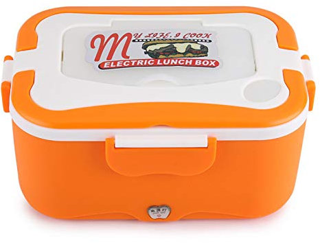 Scaldavivande elettrico, 12V / 24V 35W 1,5L scaldavivande elettrico portatile per auto, adatto per ufficio viaggi, con contenitore per alimenti rimovibile (24V-blu)