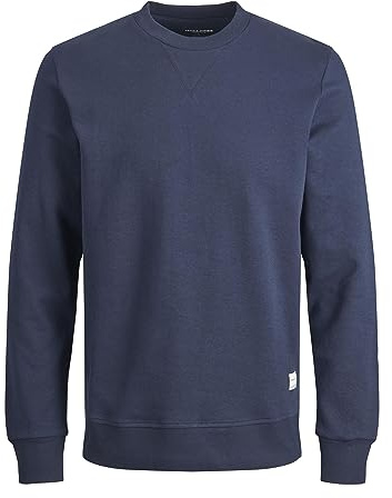 JACK & JONES - Felpa Basic da Uomo con Scollo Rotondo, Blau (Insignia Blue/Reg), XXXL