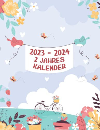 2023 - 2024 2 Jahres Kalender: Großer Zweijahresplaner | 2-Jahres-Monatsplaner Kalender 2023-2024 | Januar 2023 bis Dezember 2024 - 24 Monate mit Feiertagen | Agenda-Zeitplan-Organizer
