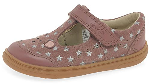 Clarks Flash Mouse T Girls First Shoes 5.5 Dusky Pink