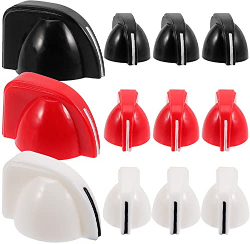 Vaguelly 12pcs Vintage Raised Mini Knobs Small Size Guitar Bass Potentiometer Knobs Amplifier Knob Effect Pedals Knobs for Guitar Instrument Parts