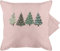 Kissenbezug - Weihnachtskissen Christmas Geschenke - Weihnachtsbäume - 50 x 50 cm - Hellrosa - weihnachts-kissen weihnacht weihnachtsbaum kissenbezüge weihnachts-kissenbezug weihnachtsmotiv tree