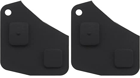 SG Store 2 Stück 2 Tasten Fernbedienung Schlüsselanhänger Tasten Pads Gummi Schutzhülle Cover Case Kompatibel mit Rav4 Yaris MR2 MK3 Corolla Celica Land Cruiser Schwarz