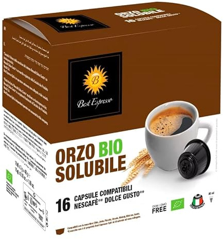 x48 Capsules de Café Orzo Orge Bio Compatibles avec Dolce Gusto®
