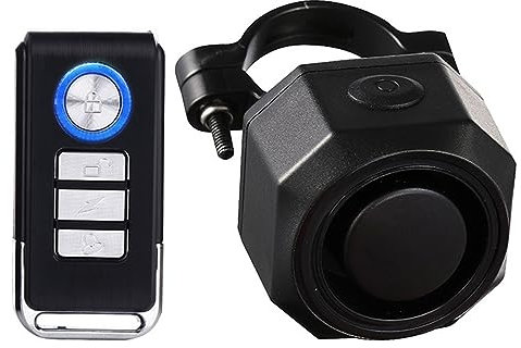 Meichoon Alarma de Bicicleta Recargable Sensor de Movimiento de Vibración Inalámbrico Impermeable con Control Remoto 110dB para Bicicleta Motocicleta Scooter Vehículo Remolque Coche