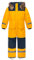 L SERVER Kinder Skianzug Jungen mit Kapuze Winddichte Wasserdichte Schneeoverall Mädchen Warmer Schneeanzug Dickere Skioverall mit Reflektierenden Streifen, Gelb, 146