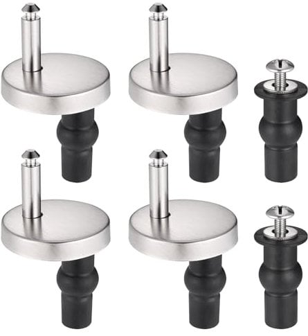 Zocipro 6 Stück WC Sitz Befestigung,Schrauben für Toilettensitz,Scharnier für Toilettendeckel Befestigung Edelstahl,Blindloch Befestigungen Scharniere für Toilettensitze,Toilettensitz Befestigungsset