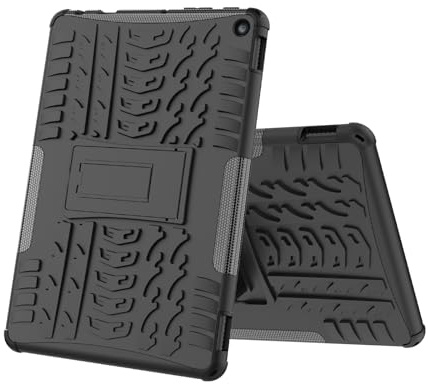 Tablet-Tasche für Amazon Fire HD 10 (2023) SchutzTablet-Tasche Rugged Armor Handy Tasche Hybrid Case Schutz Panzer TPU Silikon Hard Cover Bumper Tablet-Tasche für Amazon Fire HD 10 (2023), Schwarz
