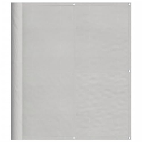 vidaXL Balkon Sichtschutz, Balkonbespannung mit Aluminium-Ösen, Balkonverkleidung Wasserfest, Balkonabdeckung Windschutz, Hellgrau 120x1000cm 100% Polyester-Oxford