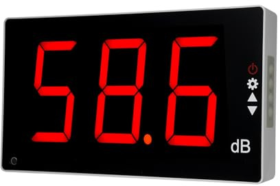Irfora Sonomètre à grand écran LCD - Sonomètre numérique mural - Testeur de bruit numérique - Testeur de contrôle des décibels - Niveau sonore - Plage de mesure de 30 à 130 avec