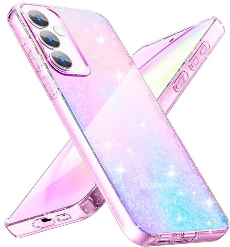 Eherui Glitzer Hülle für Samsung Galaxy A54 5G, Transparent Handyhülle Bling Weiche TPU Silikon Stoßfest Kratzfest Schutzhülle für Frauen und Mädchen für Galaxy A54 5G, Durchsichtig