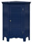 Elegant Home Fashions Glancy Eckschrank freistehend Navy Lamellentür