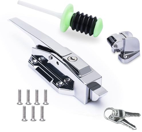 Heavy Duty Freezer Door Handle, Walking Cooler Door Closer Complete Kit, Walk in Cooler Door Handle for Coolers, Freezers, Industrial Ovens, Laboratory, Warehouse,etc. (Base Height 1.8 inch)