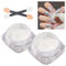 2 PCS High Glassy Pearl Chrome Powder: 2 Boxes of White Pearl and Ice Glazed Donut Transparent Powder for a Moonlight Effect, Perfect for Glittering and Shinning Nails