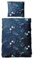 JACK Biber Bettwäsche 2 TLG. 135x200cm Stern Feuerwerk Sternenhimmel Blau Baumwolle Weich Kuschelig