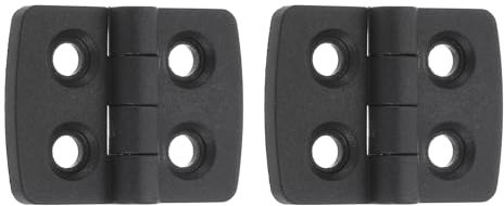 sourcing map 2Pcs Adjustable 180 Degree Hinges, 30mmx40mm Nylon Locking Leaf Table Hinges, Bifold Door Drop Leaf Hinge for Wooden Box Dining and Table Cabinets, Black