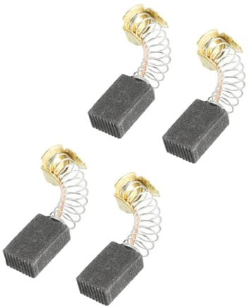 KEQAR 4 Unidades Reemplazo Carbón Escobilla para Motor, Escobillas Carbón para Potencia Herramienta, Eléctrica Herramientas, Motor Eléctrico (6 * 10 * 15 mm)