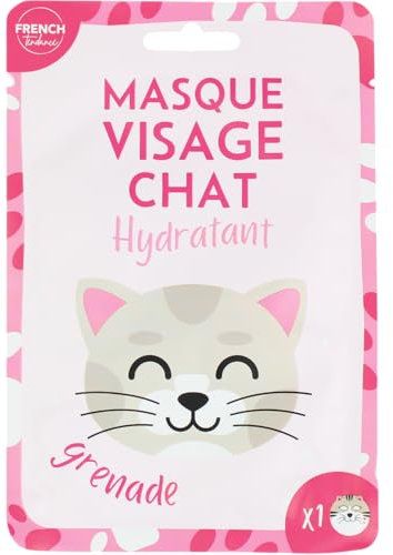 Feel Natural - Masque Hydratant Intense et Rapide - Visage Chat - En Tissu - Soin Visage - Anti Ride - Anti Cernes - Nettoyant - Revitalisant - Revivifiant - Détoxifiant