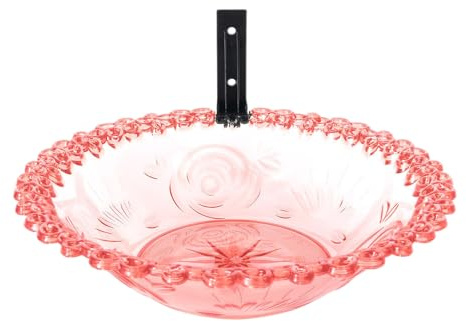 ETUCYNG Vogelbad im Freien, Vogelbad für außen,9 Zoll Wand montiertes Vogelbad im Freien - Transparentes Hangable-Wasser-Fütterungsbecken, blumförmige Statue für Kolibri, Shotetet