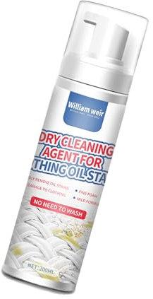Dry Stain Remover | Dry Cleaner Cleaning Fluid | Fabric Cleaner Deeply Ingrained Marks | Portable Dry Spot Remover Clothes | 200ml Dry Cleaning Agent Spray For Effective Stain Removal, Fabrics