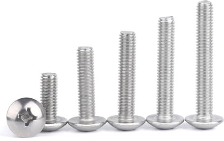 Nodrest 10/50 PCS M2 M2.5 M3 M4 M5 M6 M8 304 A2-70 Acciaio Inossidabile JISB1111T Traliccio Testa Grande Piatto Rotondo Croce Vite Bullone L = 3-80mm(3mm,M2 50pcs)
