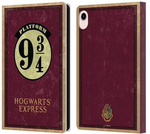 Head Case Designs sous Licence Officielle Harry Potter Plateforme 9 3/4 Typographie des Lieux Étui Portefeuille en Cuir Compatible avec Apple iPad Mini (2021/2024)