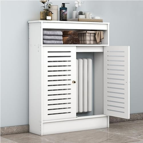 GUQASDV Radiator Cover, Heating Cabinet Shelf for Home with Doors,Radiator Covers for Home, Waterproof/Flame Retardant,Heater Covers for Radiators for Living Room Bedroom(100x90x25cm/39.3x35.4x9.8in)
