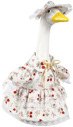 xowwyue Gans Outfits, 23 Zoll Frühlingshaftes Gänsekostüm Mit Hut, Polyester Kostüm Gänsekleid Für Gartenpartys, Terrasse, Garten Und Andere Frühlingsfeste
