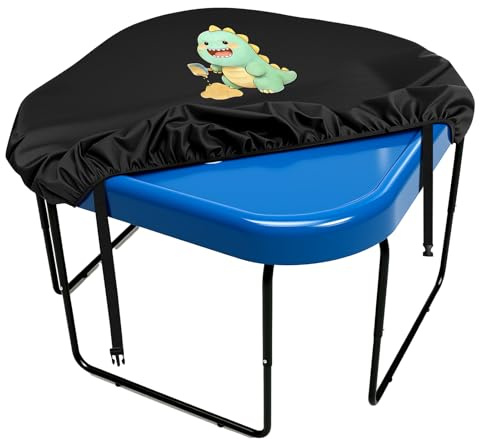 Kovshuiwe Cartoon Print Tuff Tray Cover 100x100x10cm - Black - Waterproof -Windproof Elastic Helm- Universal Fit To Any Tuff Tray Size