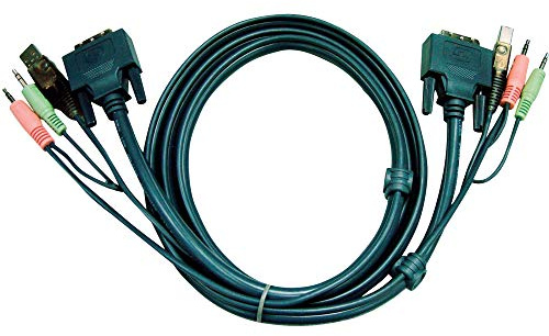 Aten 2L-7D02U Kabelsatz (DVI, USB, Audio) 1,8m