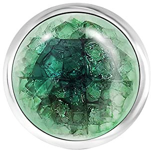 Andante Keramik CHUNK Click-Button Druckknopf (Anthrazit) für Chunk-Armbänder, Chunk-Ringe und andere Chunk-Accessoires