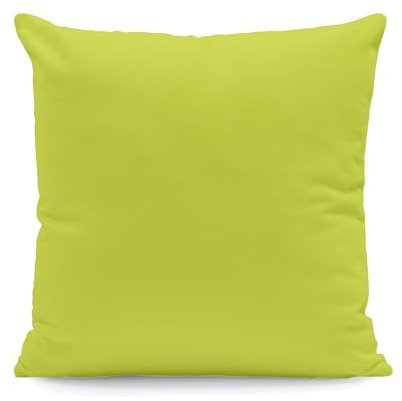 Hans-Textil-Shop Kissenbezug 30x30 Hellgrün Baumwolle – einfarbige Kissenhülle Uni mit Reißverschluss, Sofakissen & Dekokissen