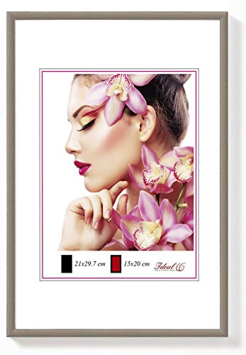 Ideal Light Kunststoff Bilderrahmen in 20x30 cm bis 50x70 cm Bilder Foto Rahmen: Farbe: Stahl | Format: 21x29,7