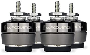IsoAcoustics Gaia Series - Pies de Aislamiento para Altavoces y subwoofers (Gaia III, 32 kg MAX)