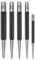 Starrett S816PC 5-Piece Punch Set, 3 Prick Punches with 5/64-5/32 Diameters and 2 Center Punches with 1/16 and 3/32 Diameters, In Plastic Case