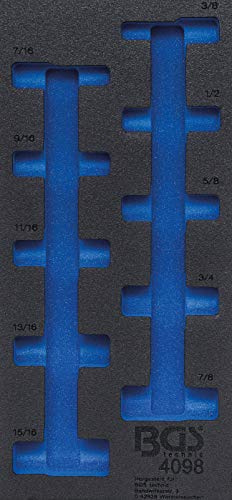 BGS 4098-1 | Werkstattwageneinlage 1/3 | leer | für Art. 4098 | Hartschaum | Länge 408 mm | Breite 189 mm | Höhe 32 mm | geeignet für alle BGS Werkstattwagen