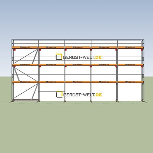 Fassadengerüst Paket 107,45 m² Rux Framescaff Feldlänge 3,07 m ca 6 m Standhöhe