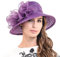 Ascot Derby Kirche Glocke Hüte Bowknot Kleid Hochzeit Party Sonnenhüte S051 (Lila)