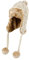 WITHMOONS FZ70022 Beanie-Mütze, Fleece-Futter, dick, Zopfmuster, mit Ohrenklappen - Beige - Einheitsgröße