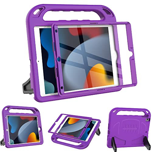 Surom Kids,Funda con protector de pantalla integrado para iPad de 10.2 pulgadas 2020/2019 (8ª/7ª generación), iPad Air 3 10.5 2019, color morado