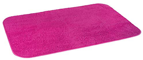 WOHNWOHL® Flauschiger Supersoft Teppich (120x180 cm) • Für Wohnzimmer, Schlafzimmer, Arbeitszimmer und Kinderzimmer • Waschbar und rutschfest • Flauschteppich • Farbe: Fuchsia