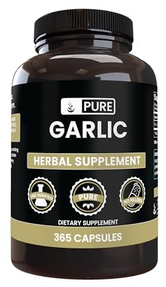 Pure Original Ingredients Garlic Extract (365 Capsules) No Magnesium Or Rice Fillers, Always Pure, Lab Verified