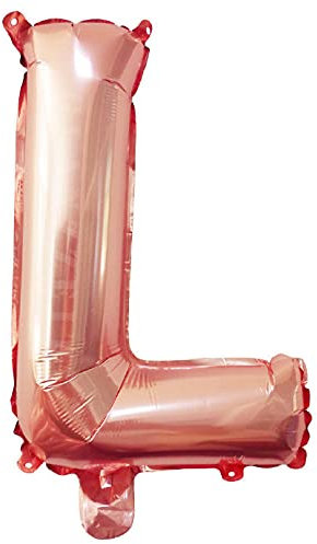 Lepep 40 cm Roségold Luftballons Zahlen von 0 bis 9 Buchstaben von A bis Z Party Deko Ballons für Geburtstag Babydusche Brautparty Hochzeit Abschlussball Folienballons Dekoration (Buchstabe L)