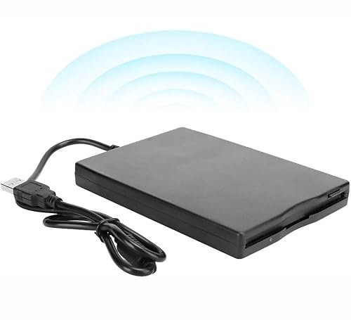 Externes USB Diskettenlaufwerk, 3,5 Tragbares Diskettenlaufwerk, Slimline Floppy Disk Drive Extern, Plug and Play, Diskettenlaufwerk Passend für Windows 10/7/VISTA/Windows 8/XP/ME