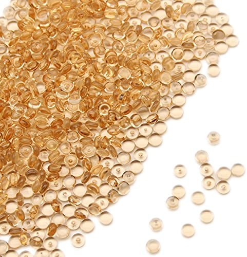 PMLAND Lot de 3 500 mini billes plates en acrylique - 6 mm de diamètre - Pour remplissage de vases, porte-pinceaux, table de fête, mariage, décoration, travaux manuels - Or rose