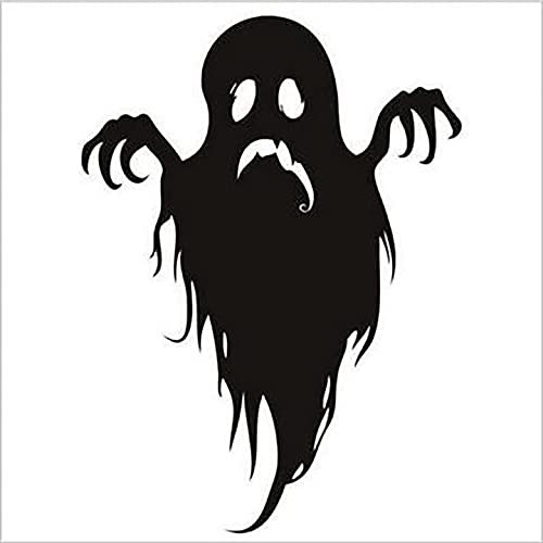 Aeromdale Halloween Geist Wandtattoo Wandaufkleber Wanddeko Wandkunst Selbstklebend Aufkleber 44 x 33cm - Schwarz