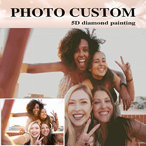 EKMON Diamond Painting Eigenes Foto, Foto Benutzerdefinierte Diamant Malerei,Private Custom Ihr Eigenes Bild,Individuelles Personalisiertes Bild FüR Home Wall Decor 30x30cm